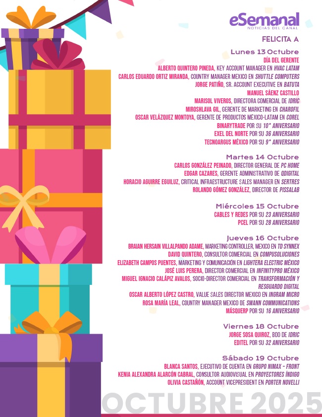 Mi cumple 13 al 19 Octubre - eSemanal - Noticias del Canal