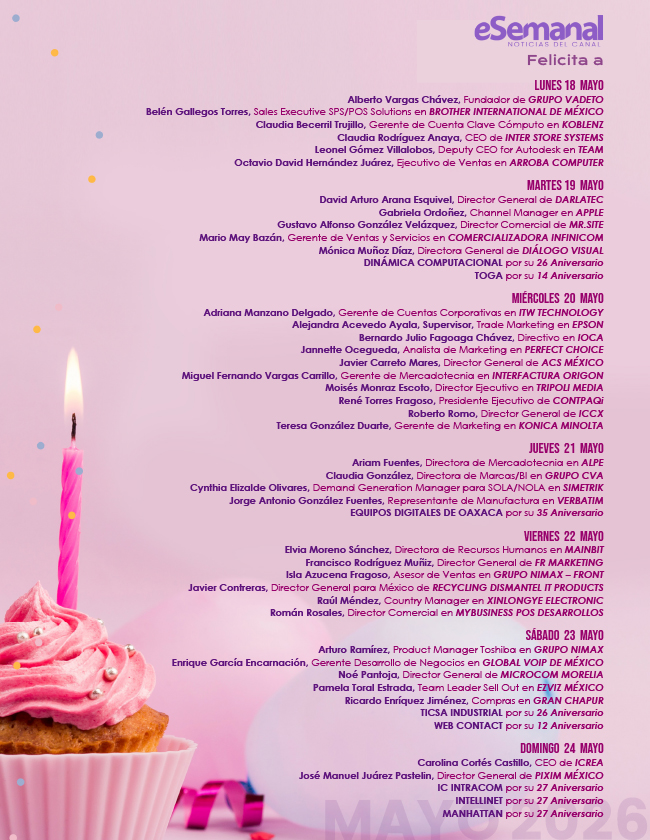 20 Mi cumple 18 al 24 Mayo - eSemanal - Noticias del Canal
